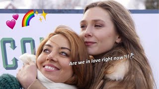 aubrey plaza and elizabeth olsen being in love with each other for 4 minutes “straight”