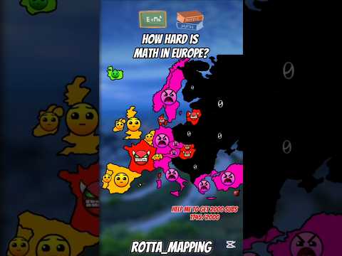 How hard is math in Europe? #Map#mapping#history#europe#maths#Math#Geography#shorts#edit#Mapper