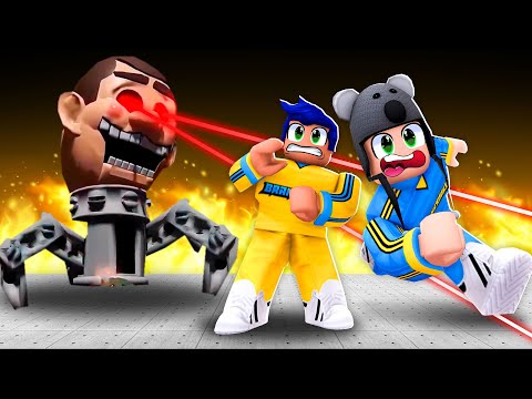 RUN!! THE BOSS MR. FUNNY SHOOT LASERS FROM HIS EYES IN ROBLOX - Brancoala Games