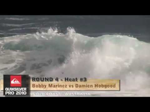 Quiksilver Pro 2010 - Round 4 - Heat 3-4 - Bobby vs Damien - Kai Otton vs Mick Fanning