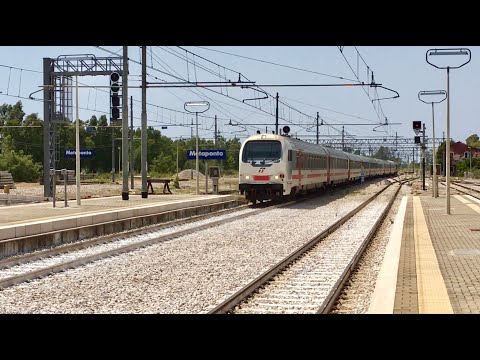 Arrivo nella stazione di Metaponto del treno IC 701 “Roma Termini-Taranto”
