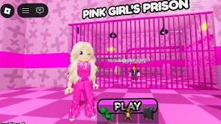 PINK GIRL'S PRISON RUN #roblox #obby #scaryobby 