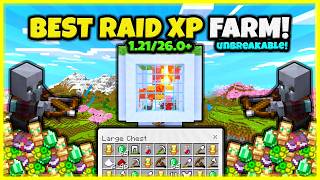Download lagu BEST RAID FARM EVER!! (PERFECT!) In Minecraft Bedrock 1.21/26.0  mp3