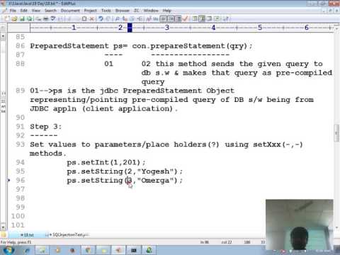 22 Advanced Java Tutorial Jdbc Standard Steps Java Jdbc Preparedstatement Statement Adv Java