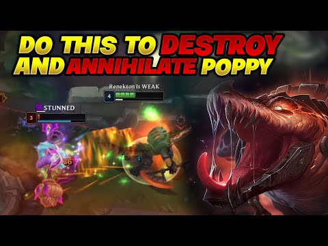 Do This To DESTROY and ANNIHILATE Poppy | Renekton Vs Poppy | Twitch VOD #13