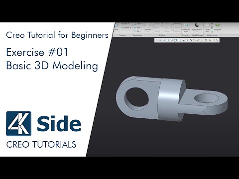 Basic 3D Modeling Exercise for Beginners in Creo - Exercise #01 | Creo Tutorial
