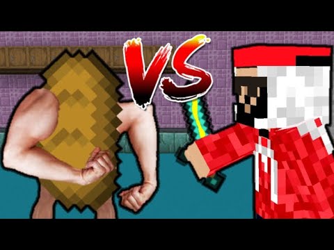 Pão em Forma Vs. Mussa - Batalha (em versão Minecraft)