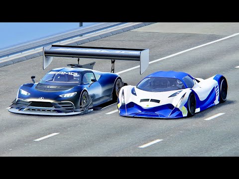 Mercedes-AMG GTR Project ONE vs Devel Sixteen  - Drag Race 20 KM