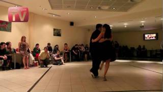 Yury Alexeev and Elena Chuvilina, Russia, Moscow, Milonga in rest."Le Cafe", 26.03.2010