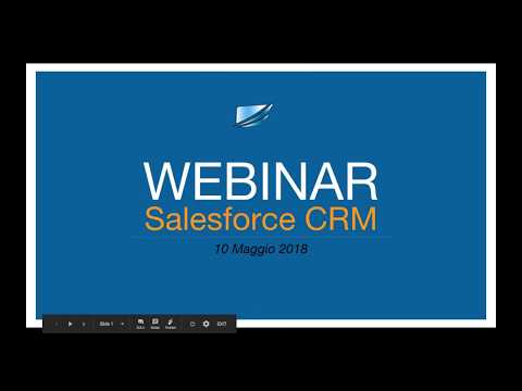 Webinar dedicato a Salesforce CRM 10 Maggio 2018