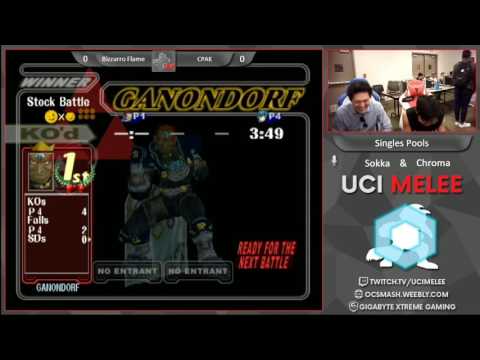 UCI Quarterly #1 Single's Pools - BizzarroFlame(Ganon) vs. CPAK(Marth)