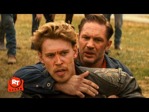 The Bikeriders (2024) - Tom Hardy & Austin Butler's BLOODY Biker Brawl Scene | Movieclips