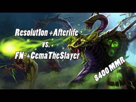 Resolut1on and Afterlife vs. FN- and CemaTheSlayer gameplay highlights 8400 MMR!