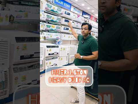 Haier 1.6ton heavy duty air conditioner with 60°c tested with 5year warranty including gas best ac