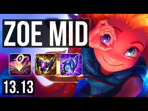 ZOE vs AZIR (MID) | 12/1/9, 1.9M mastery, 1100+ games, Legendary | EUW Master | 13.13