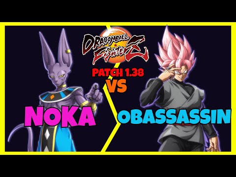 DBFZ - NOKA vs OBASSASSIN gameplays (Goku Black, Beerus, Adult Gohan vs Goku Black, Hit, Trunks)