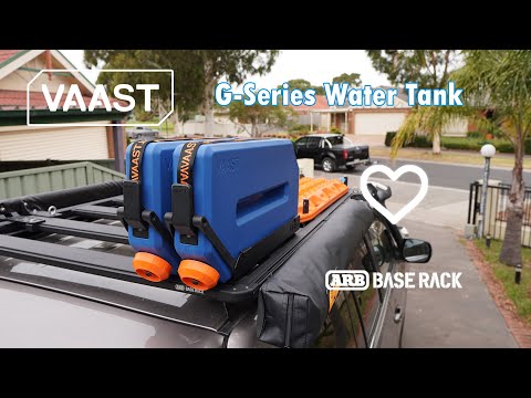 PRADO BUILD // VAAST G-Series 18L water tanks - mounting to ARB Base Rack & overview