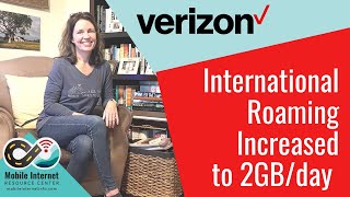 Verizon Canada/Mexico and TravelPass International Roaming Data Increased to 2GB/Day