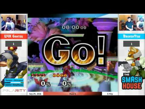 The Smash House - U4X Gahtzu (Falcon) vs Brokenyew (Sheik, Fox) - Melee RR Pool 4