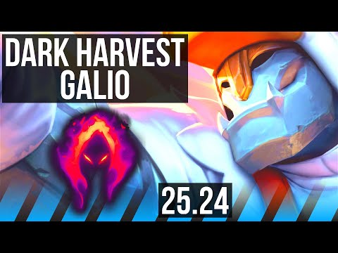 GALIO vs SYLAS (MID) | Dark Harvest, 34K damage | EUW Master | 25.24