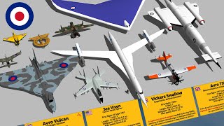 Crazy British Aircraft Type & Size Comparison 3D