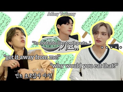 Just ATEEZ Matz (Hongjoong & Seonghwa) struggling over Mint Chocolate 에이티즈 민트초코 대란 모음 영상