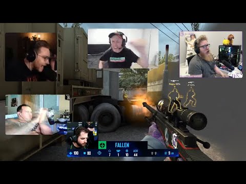 reação dos streamers gringos ao ace do fallen