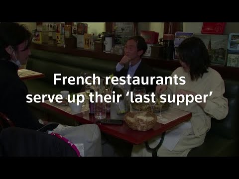 法國食客享受封鎖前的 "最後晚餐 (French diners enjoy 'last supper' before lockdown)