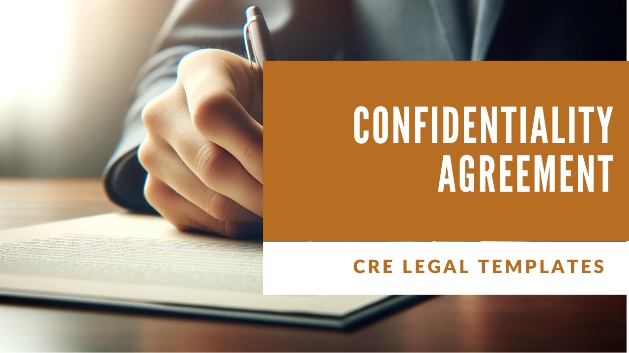 Confidentiality Agreement Template Walkthrough