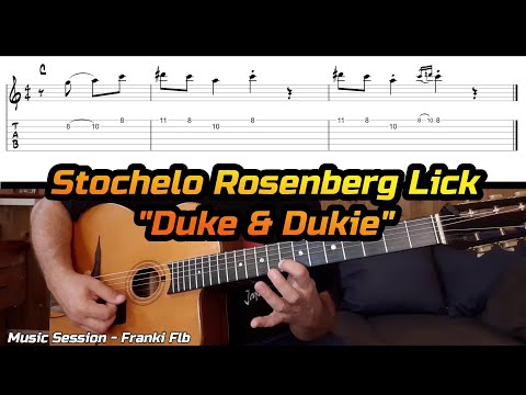 Duke & Dukie Stochelo Rosenberg C Lick - Gypsy Jazz Guitar Lesson - Manouche Tutorial Free Tab