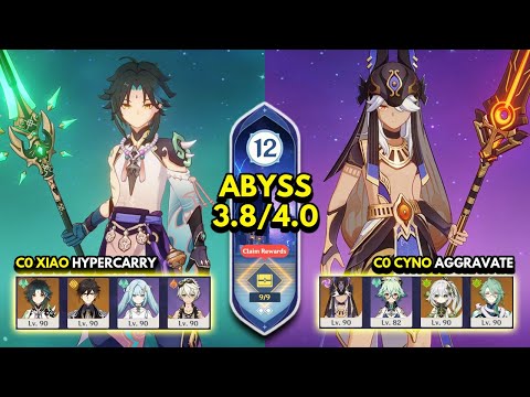 C0 Xiao Hypercarry & C0 Cyno Aggravate | Spiral Abyss 3.8/4.0 Floor 12 9 Stars | Genshin Impact 4.0