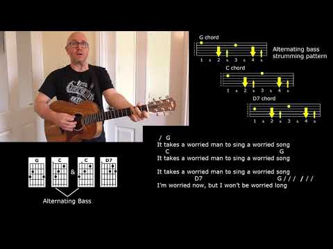 Worried Man Blues - Old Time Hillbilly Strum Along Lesson - Jez Quayle