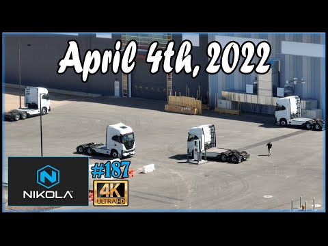 Nikola Semi Factory Construction Site April 4th, 2022 | Drone Footage of 2:00 PM