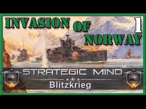Let's Play Strategic Mind: Blitzkrieg | Invasion of Norway Scenario Gameplay Part 1 Absolute Victory