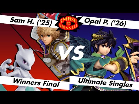Smash@Grinnell #6 Winners Finals - Sam H. (Shulk, Mewtwo) Vs. Opal P. (Dark Pit, Pit)