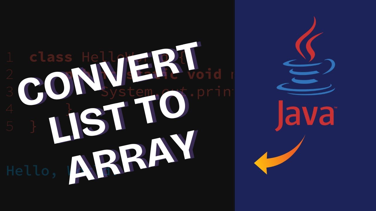 How to Convert List to Array in Java 2025?