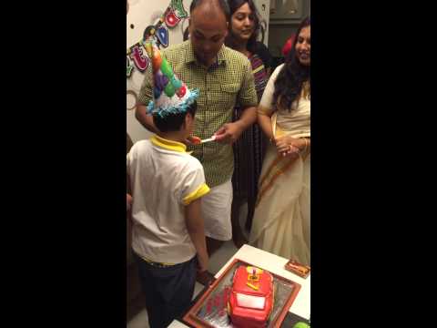 Cake cutting for birthday - Vrishav kumar