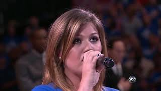 Kelly Clarkson sings The National Anthem at the 2011 NBA Finals HD