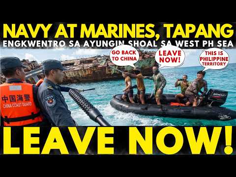 GRABE! PHILIPPINE MARINES AT NAVY LUMABAN SA CHINESE COAST GUARD, SUNDALONG PILIPINO HINDI AATRAS