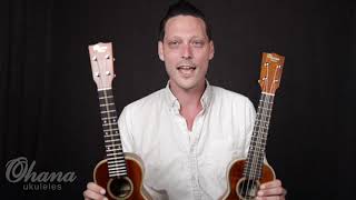 Video thumbnail for Christopher Davis-Shannon Compares Ohana Ukeleles: SK-39 to SK-390 by Ohana Ukuleles (Official)