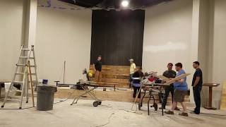 Freeway Bible Chapel sanctuary "pallet wood" work day