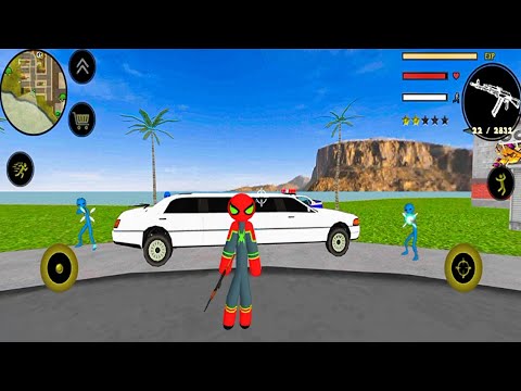 Spider Stickman Rope Hero 2 Vice Town #3 Android Gameplay