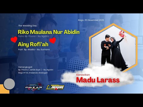 Live KARAWITAN MADU LARAS // Wedding RIKO & AINY // KEVIN AUDIO // ANGGUN Streaming
