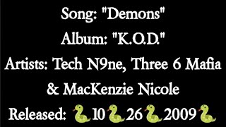 Tech N9ne - Demons Ft. Three 6 Mafia &amp; MacKenzie Nicole (Lyrics)*EXPLICIT