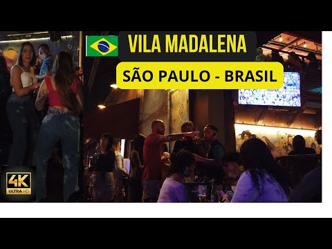 Vila Madalena [4K] - São Paulo - BRASIL - WALKING TOUR SP