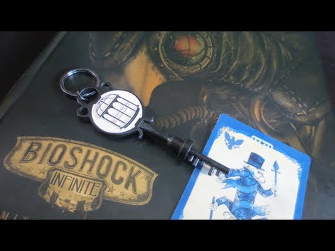 Bioshock Infinite Limited Edition Strategy Guide Unboxing Bird/Cage Key Playing Card