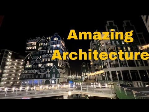 Zaandam 4K Night Walking Tour 2023 || Amsterdam Urban Area Netherlands