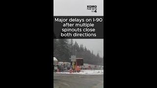 Multiple spinouts close I-90 near Snoqualmie Pass