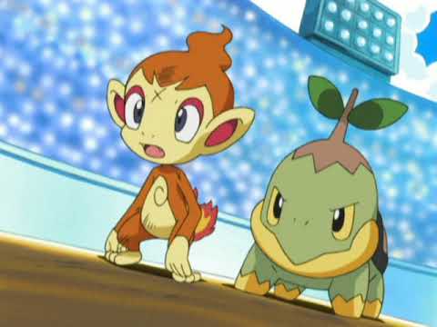 Pokemon Diamond & Pearl - Ash/Turtwig & Paul/Chimchar vs  Zangoose & Metagross Part 1
