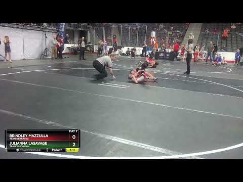 65 Lbs Quarterfinal - Brindley Mazzulla, Team Nebraska Vs Julianna LaSavage, Team Wisconsin 3306